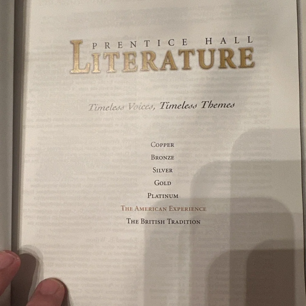 PRENTICE HALL LITERATURE: TIMELESS VOICES TIMELESS THEMES By Cooper Teacher's Ed